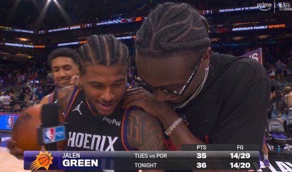 股票网炒股配资开户 爆了！杰伦·格林36分送勇士回家 两场附加赛合计轰下71分